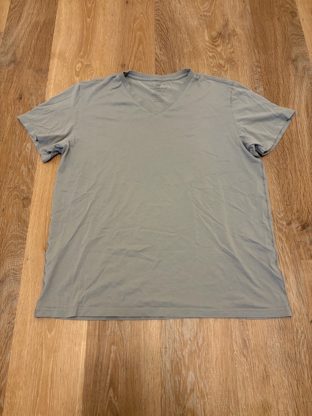 Mack Weldon Pima V-Neck T-Shirt Gray Men's XL X-Large Short Sleeve Cotton